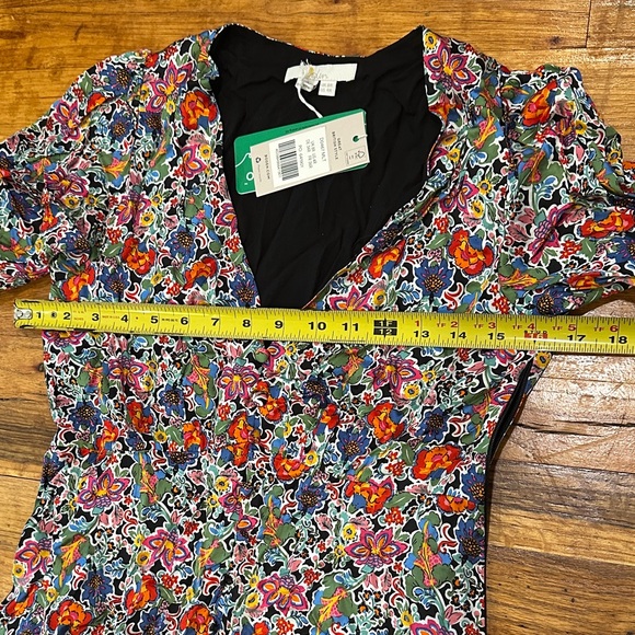 NWT Boden Floral silky V-Neck MIDI Tea Dresses (size 6, size 4) Carnation Garden - Picture 13 of 14